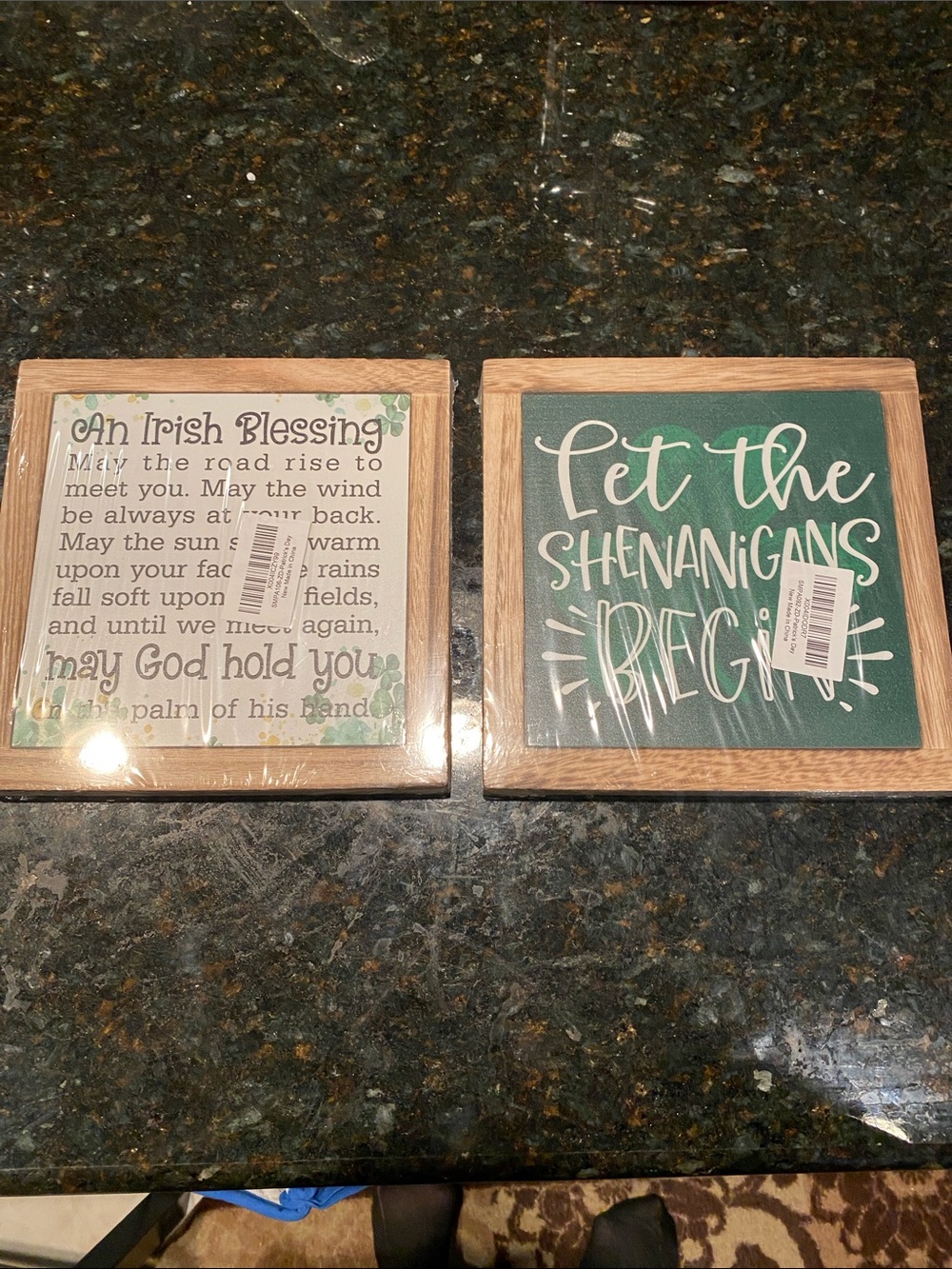 NIP Set of 2 Irish Wooden Plaques